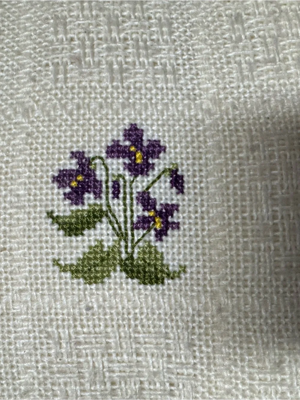 Hand-Embroidered Floral Accent Pillow Pair - Cream and Olive